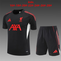 Kids Liverpool Short Training Suit Black 2025/26