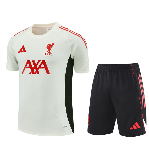 Mens Liverpool Short Training Suit White 2025/26