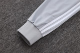 Mens Real Madrid Jacket + Pants Training Suit White - Grey 2025/26