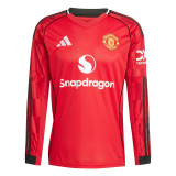 Mens Manchester United Home Jersey Long Sleeve 2025/26