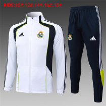 Kids Real Madrid Jacket + Pants Training Suit White 2025/26