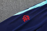 Mens Flamengo Hoodie Sweatshirt + Pants Training Suit Light Blue 2025/26