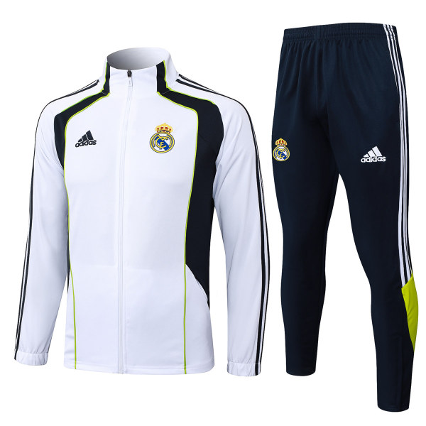 Mens Real Madrid Jacket + Pants Training Suit White 2025/26