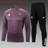 Kids Manchester United Training Suit Purlish Grey 2025/26