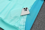 Mens Flamengo Hoodie Sweatshirt + Pants Training Suit Light Blue 2025/26
