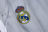Mens Real Madrid Training Suit White - Grey 2025/26