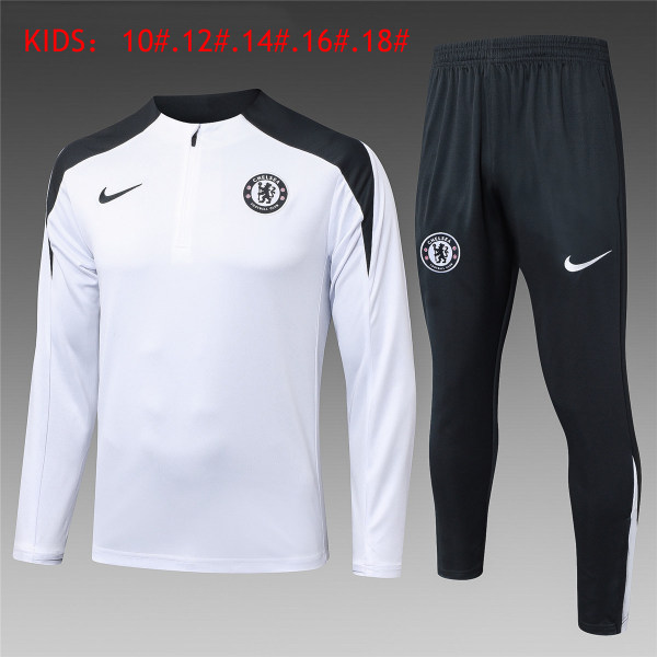 Kids Chelsea Training Suit White 2025/26