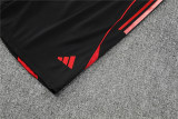 Mens Manchester United Short Training Suit Red - Black 2025/26
