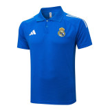 Mens Real Madrid Polo Shirt Blue 2025/26