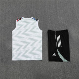 Mens Real Madrid Singlet Suit White - Grey 2025/26
