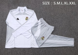 Mens Real Madrid Training Suit White - Grey 2025/26