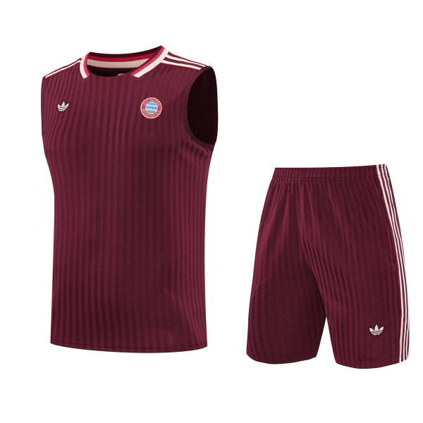 Mens Bayern Munich Singlet Suit Burgundy 2025/26