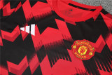 Mens Manchester United Short Training Suit Red - Black 2025/26