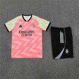Mens Real Madrid Short Training Suit Pink 2025/26