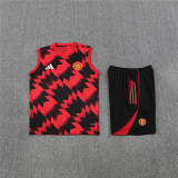 Mens Manchester United Singlet Suit Red - Black 2025/26