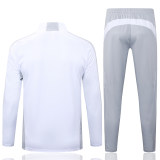 Mens Real Madrid Training Suit White - Grey 2025/26