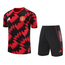 Mens Manchester United Short Training Suit Red - Black 2025/26