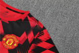 Mens Manchester United Short Training Suit Red - Black 2025/26