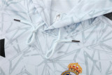 Mens Real Madrid Hoodie Sweatshirt + Pants Training Suit White 2025/26