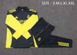Mens Real Madrid Training Suit Grey - Yellow 2025/26