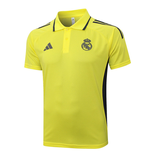 Mens Real Madrid Polo Shirt Yellow 2025/26