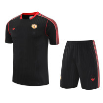 Mens Manchester United Short Training Suit Black 2025/26