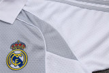Mens Real Madrid Polo Shirt Light Grey 2025/26