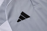 Mens Real Madrid Polo Shirt Light Grey 2025/26