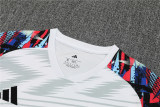 Mens Real Madrid Short Training Suit White - Grey 2025/26