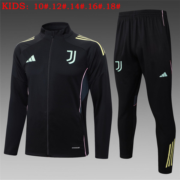Kids Juventus Jacket + Pants Training Suit Black 2025/26