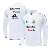 Mens Real Madrid Retro Training Top White 2004/05