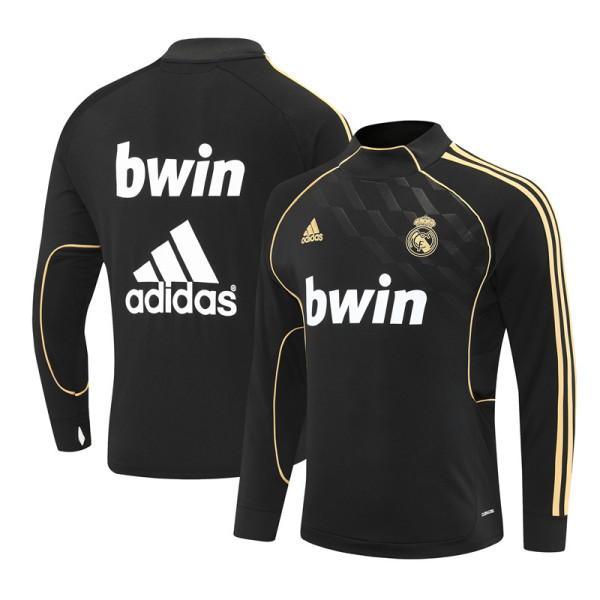 Mens Real Madrid Retro Training Top Black 2011/12