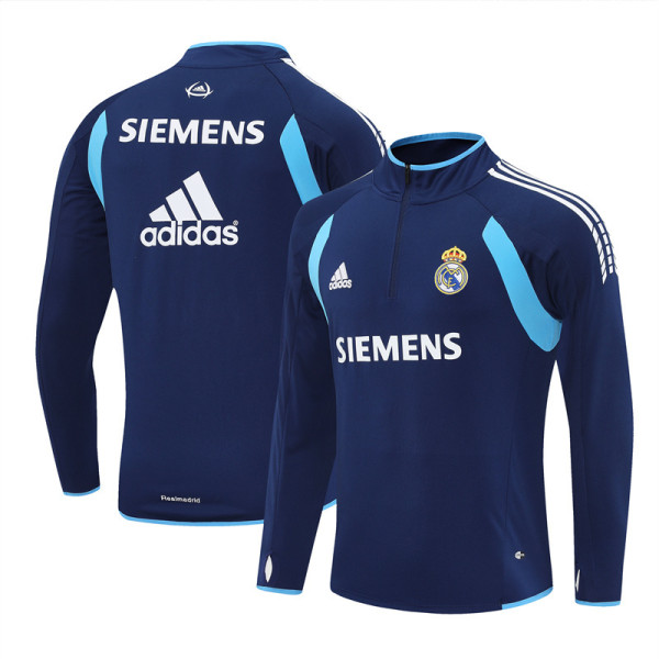 Mens Real Madrid Retro Training Top Royal 2005/06