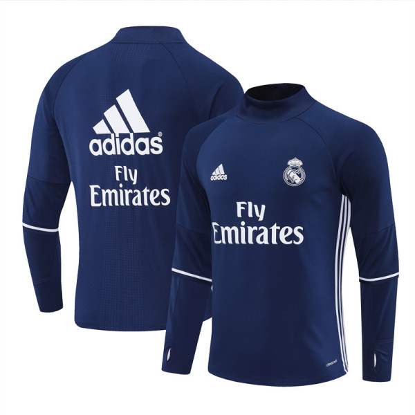 Mens Real Madrid Retro Training Top Royal 2016/17