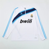 Mens Real Madrid Retro Training Top White 2009/10
