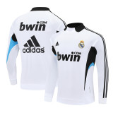 Mens Real Madrid Retro Training Top White 2008/09
