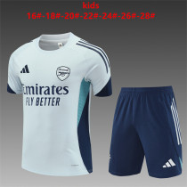 Kids Arsenal Short Training Suit Light Grey 2025/26