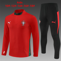 Kids Portugal Training Suit Red 2025