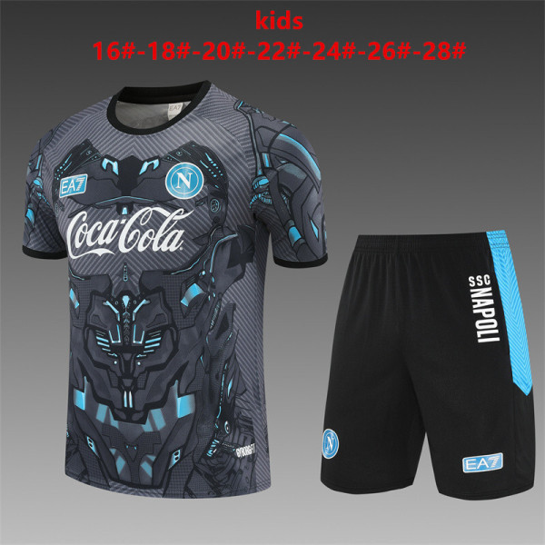 Kids Napoli Short Training Suit Grey 2025/26