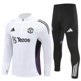 Mens Manchester United Training Suit White 2025/26