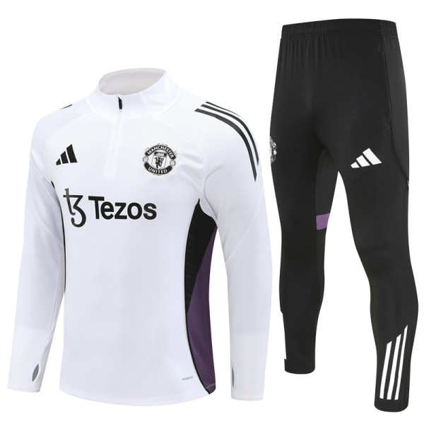 Mens Manchester United Training Suit White 2025/26