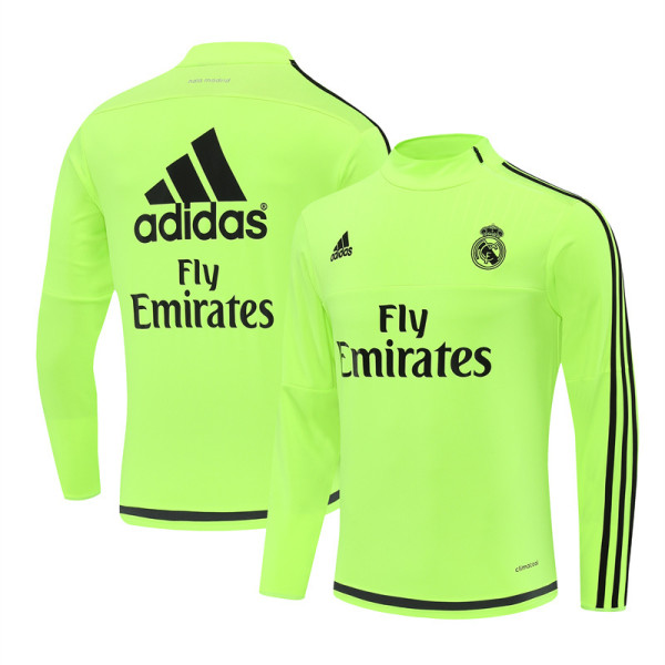 Mens Real Madrid Retro Training Top Fluorescent Green 2015/16