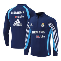 Mens Real Madrid Retro Training Top Royal 2003/04