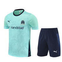 Mens Olympique Marseille Short Training Suit Green 2025/26