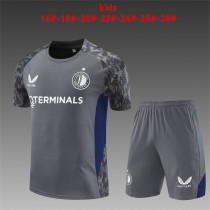 Kids Feyenoord Short Training Suit Grey 2025/26