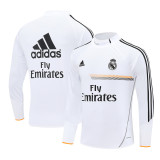 Mens Real Madrid Retro Training Top White 2013/14