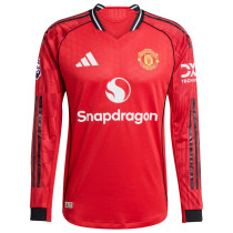 Mens Manchester United Home Authentic Jersey Long Sleeve 2025/26 - Match