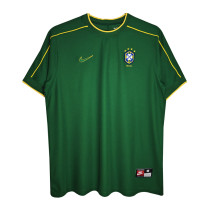 Mens Brazil Retro Goalkeeper Green Jersey 1998