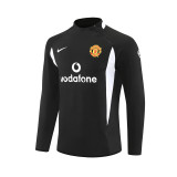 Mens Manchester United Retro Training Top Black 2002/03