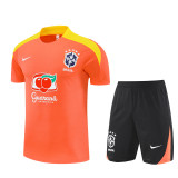 Mens Brazil Short Training Suit Orange 2025